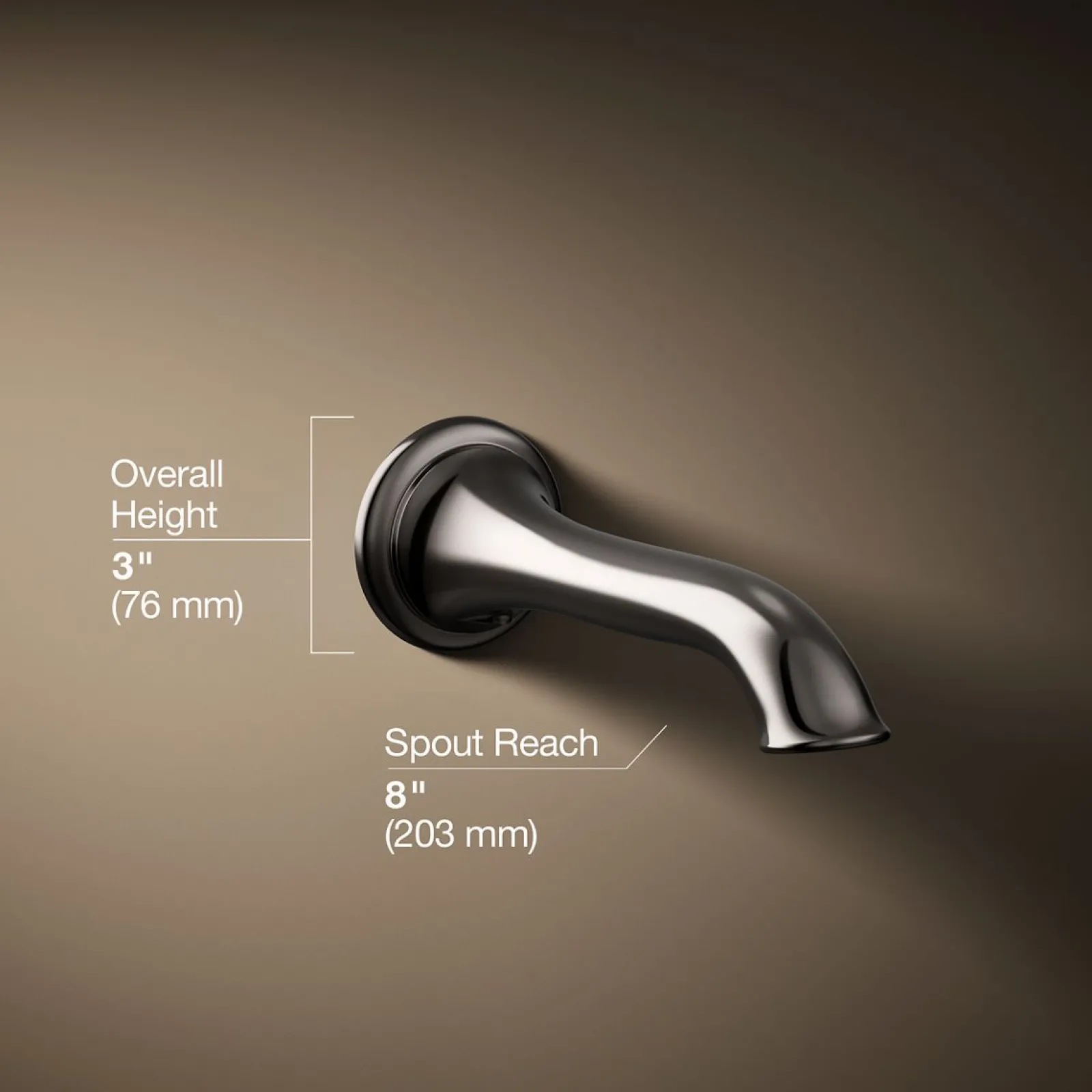 Wall-mount bath spout with flare design^Kohler Online