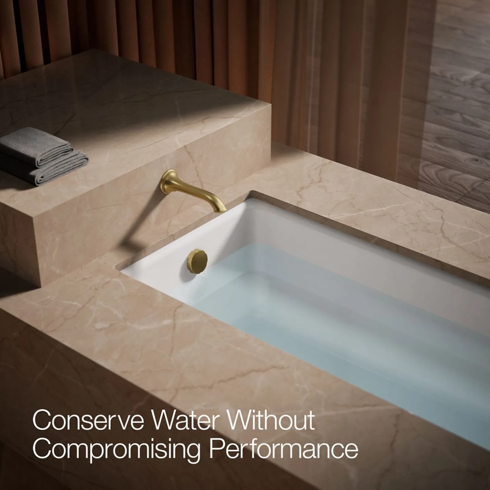 Wall-mount bath spout with flare design^Kohler Online