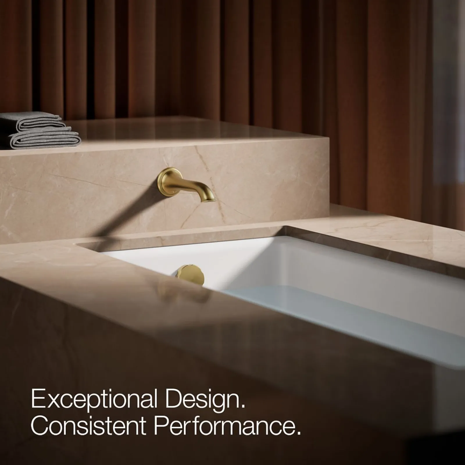 Wall-mount bath spout with flare design^Kohler Online