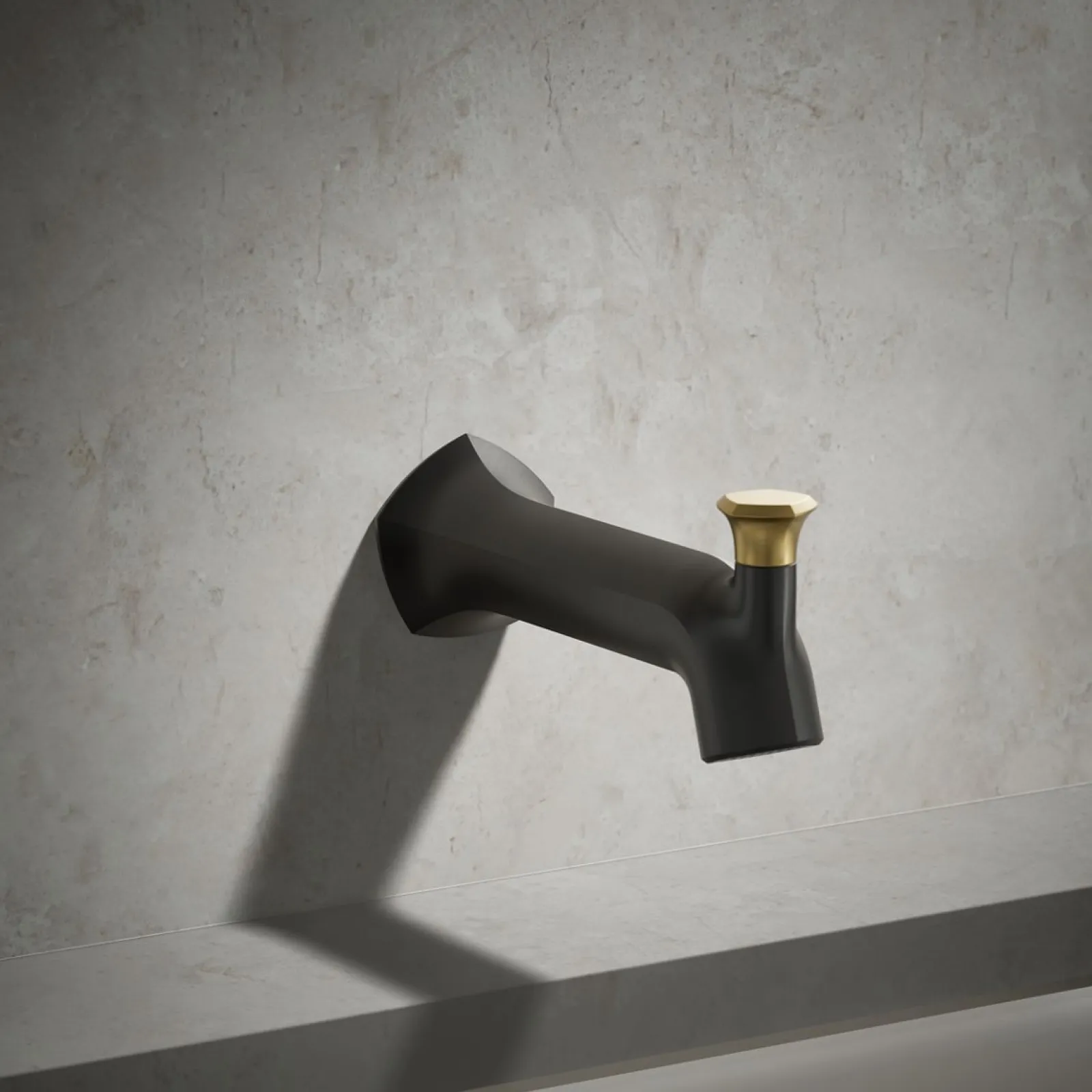 Wall-mount bath spout with Straight design and diverter^Kohler Best