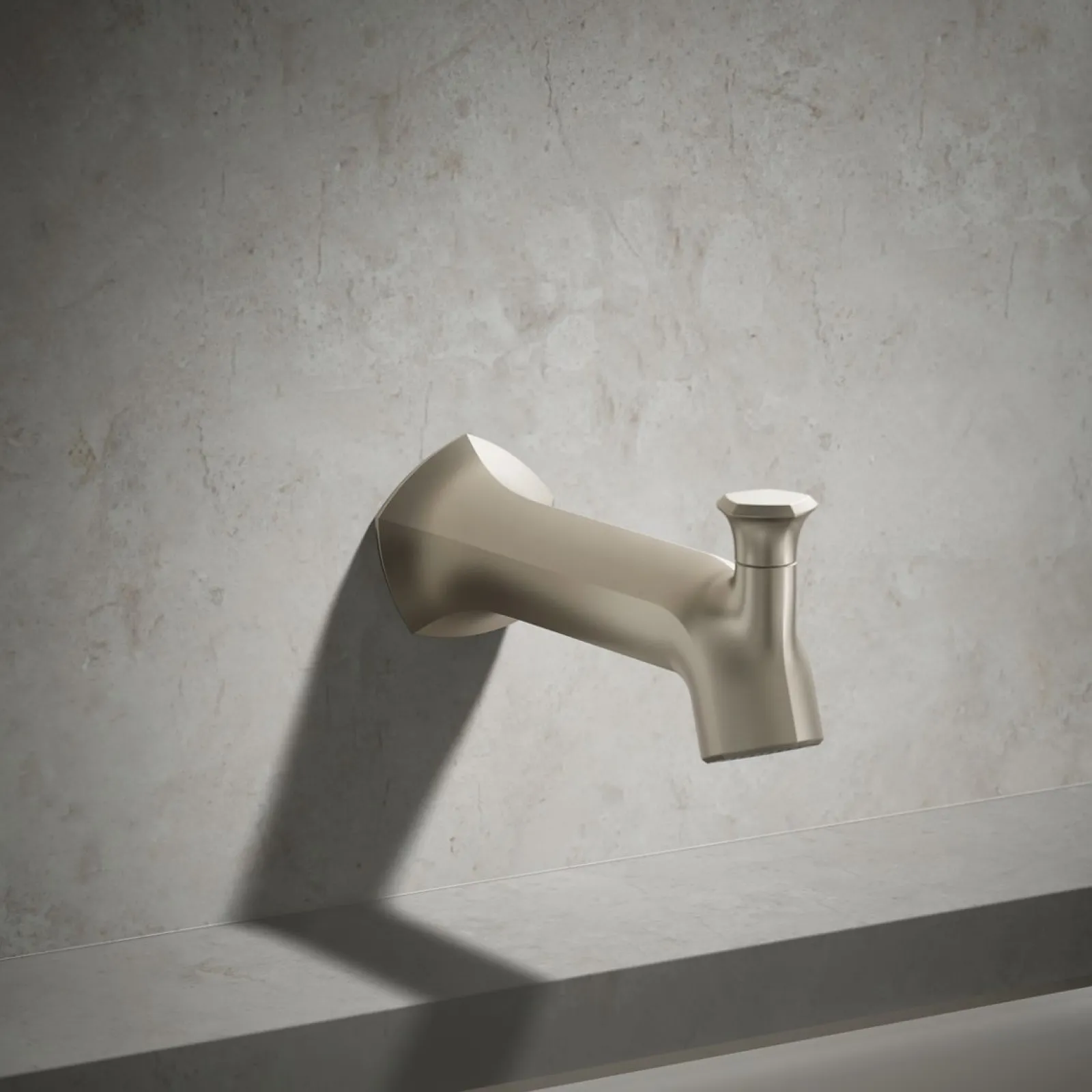 Wall-mount bath spout with Straight design and diverter^Kohler Best