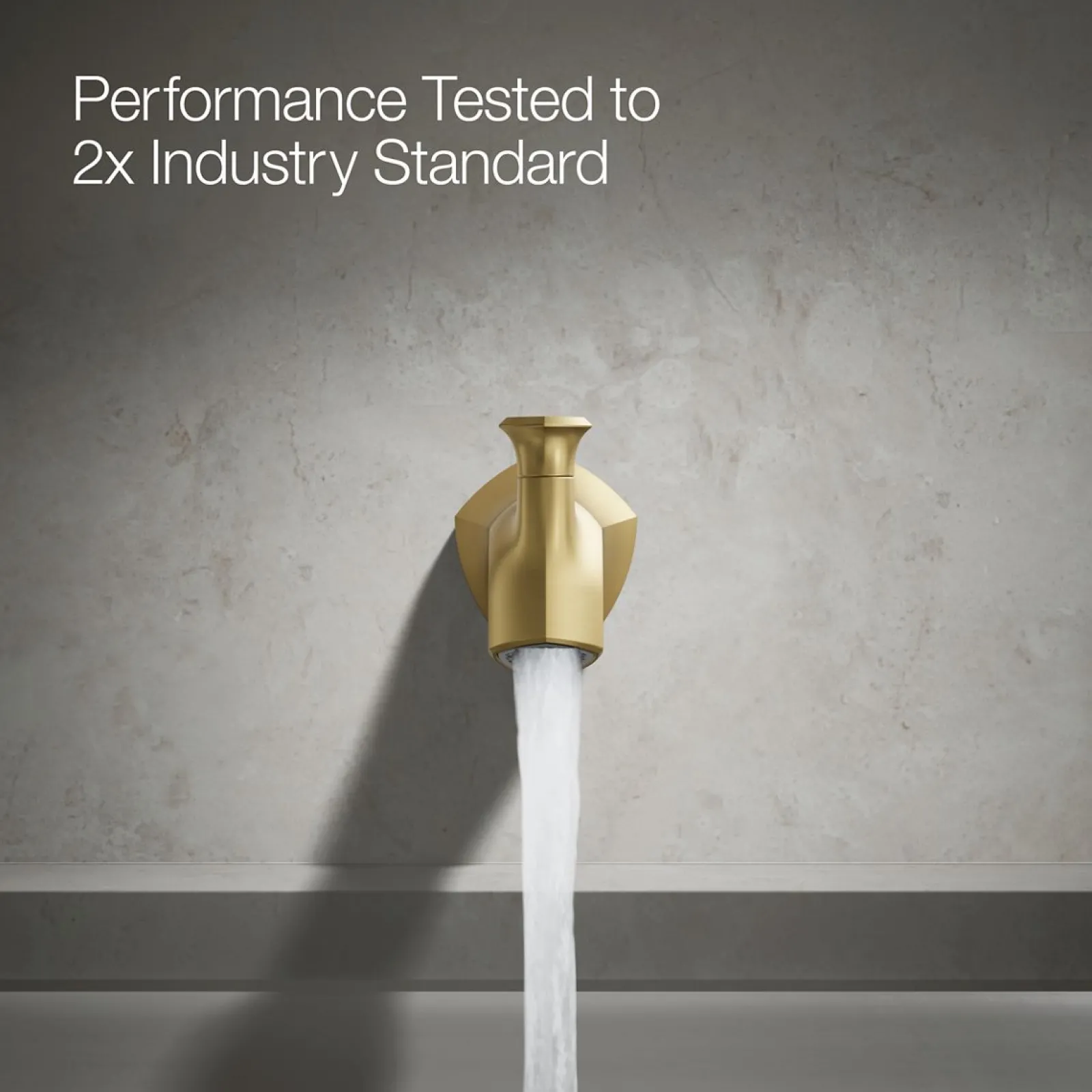 Wall-mount bath spout with Straight design and diverter^Kohler Best