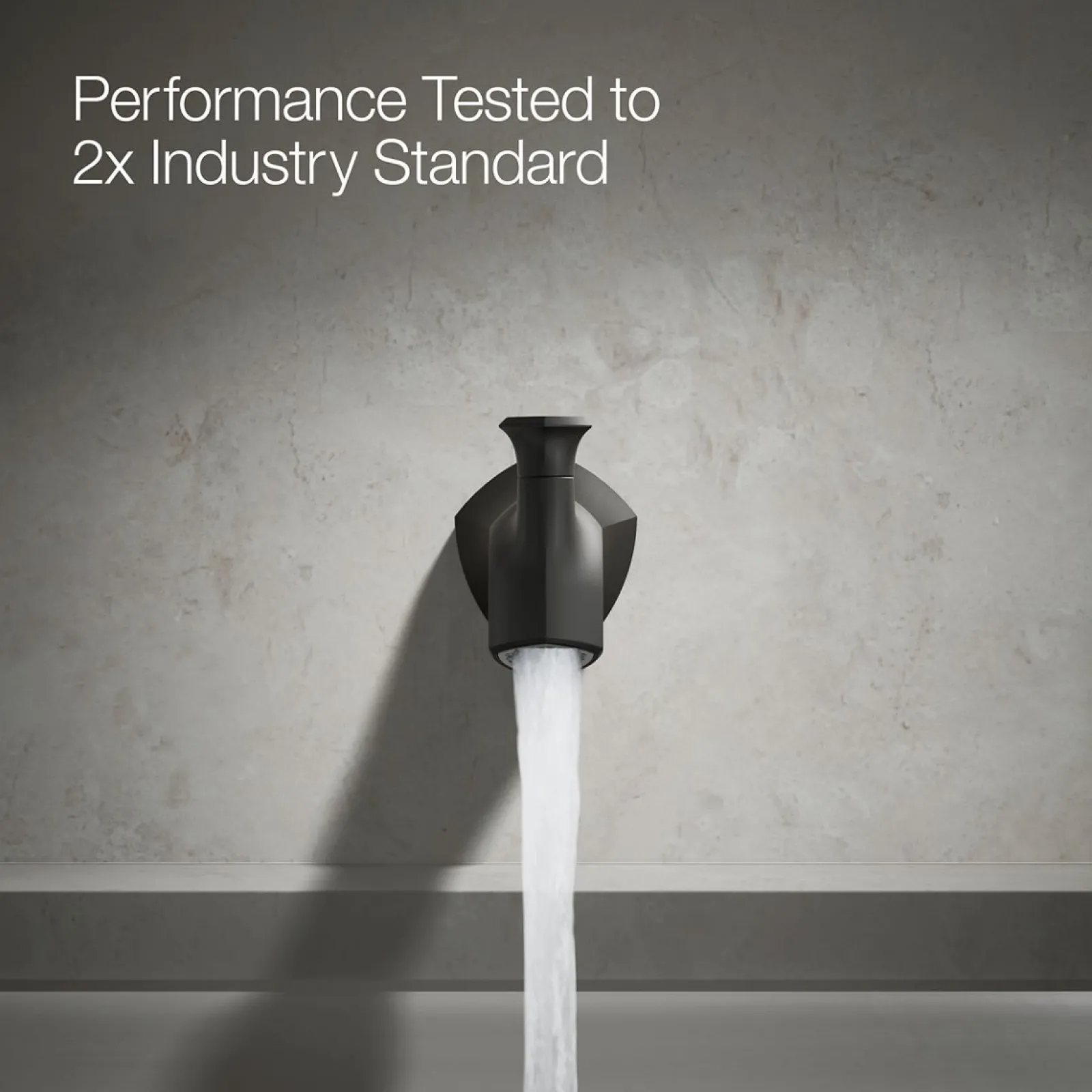Wall-mount bath spout with Straight design and diverter^Kohler Best