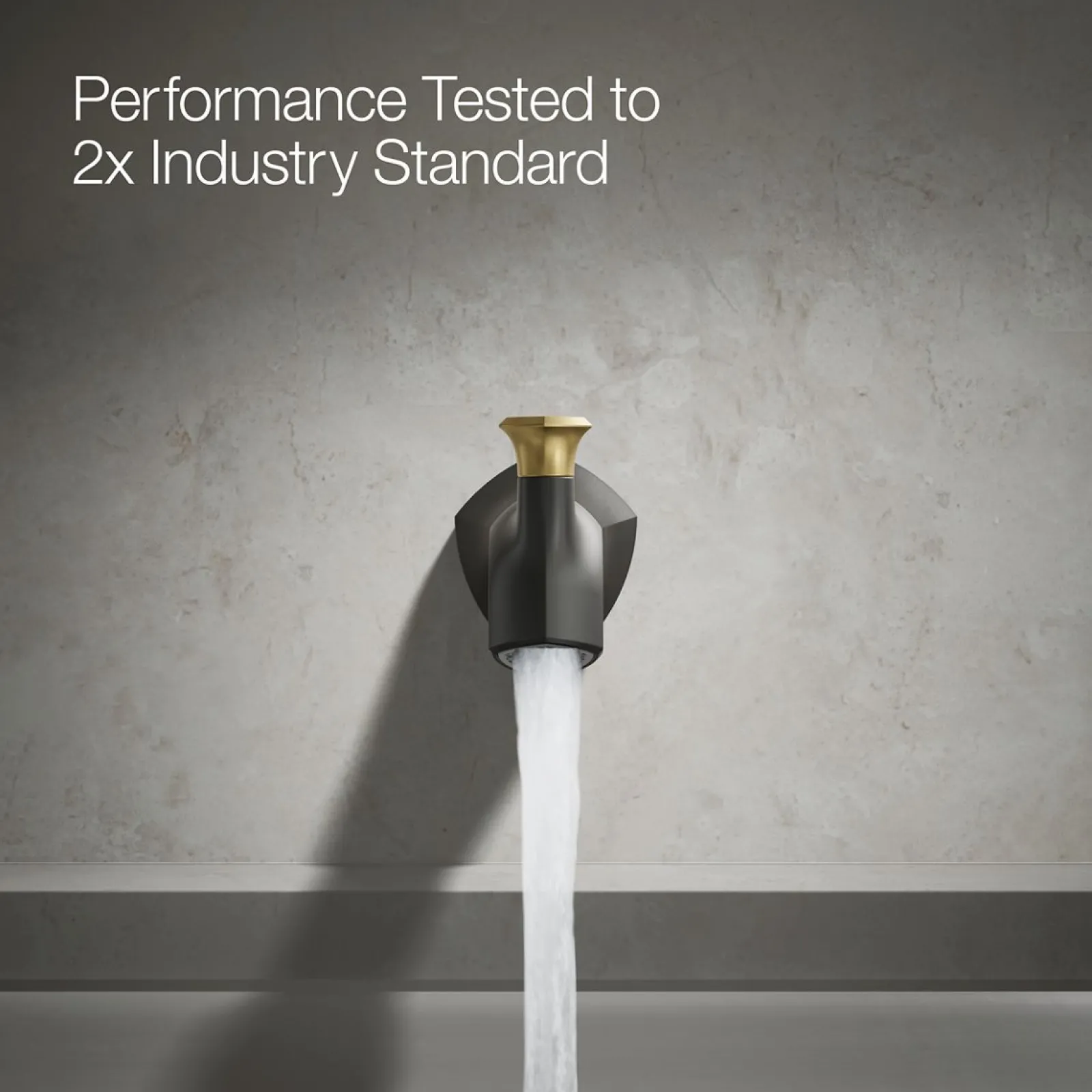 Wall-mount bath spout with Straight design and diverter^Kohler Best