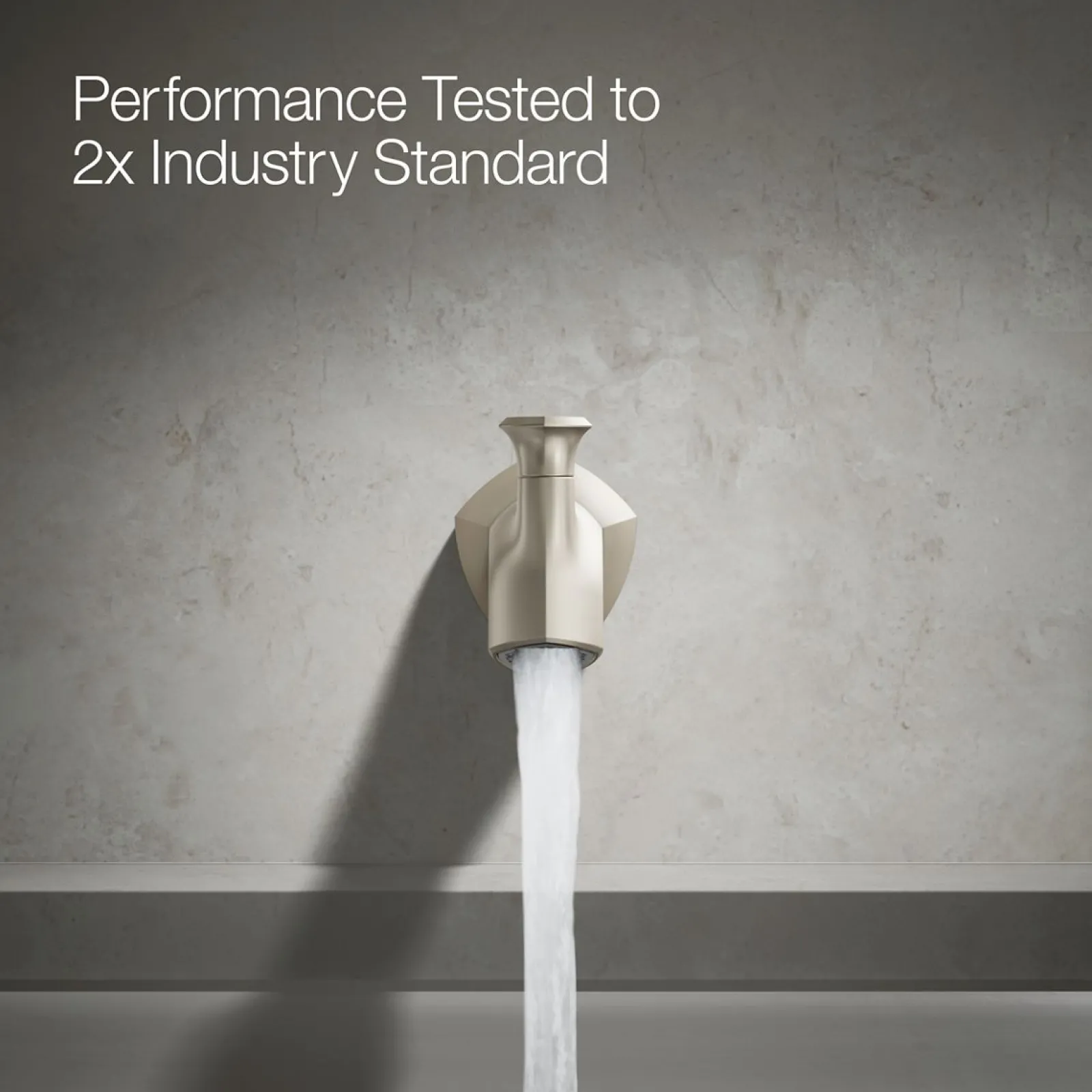 Wall-mount bath spout with Straight design and diverter^Kohler Best