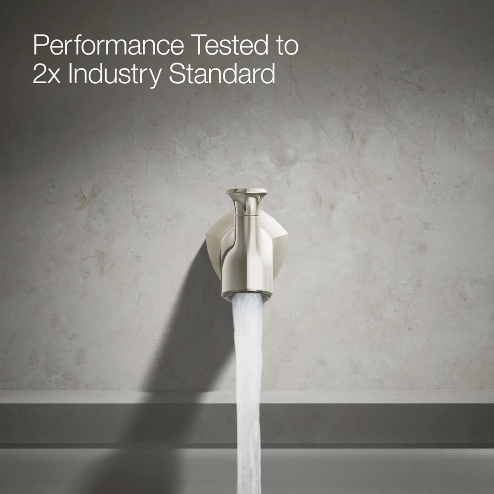 Wall-mount bath spout with Straight design and diverter^Kohler Best