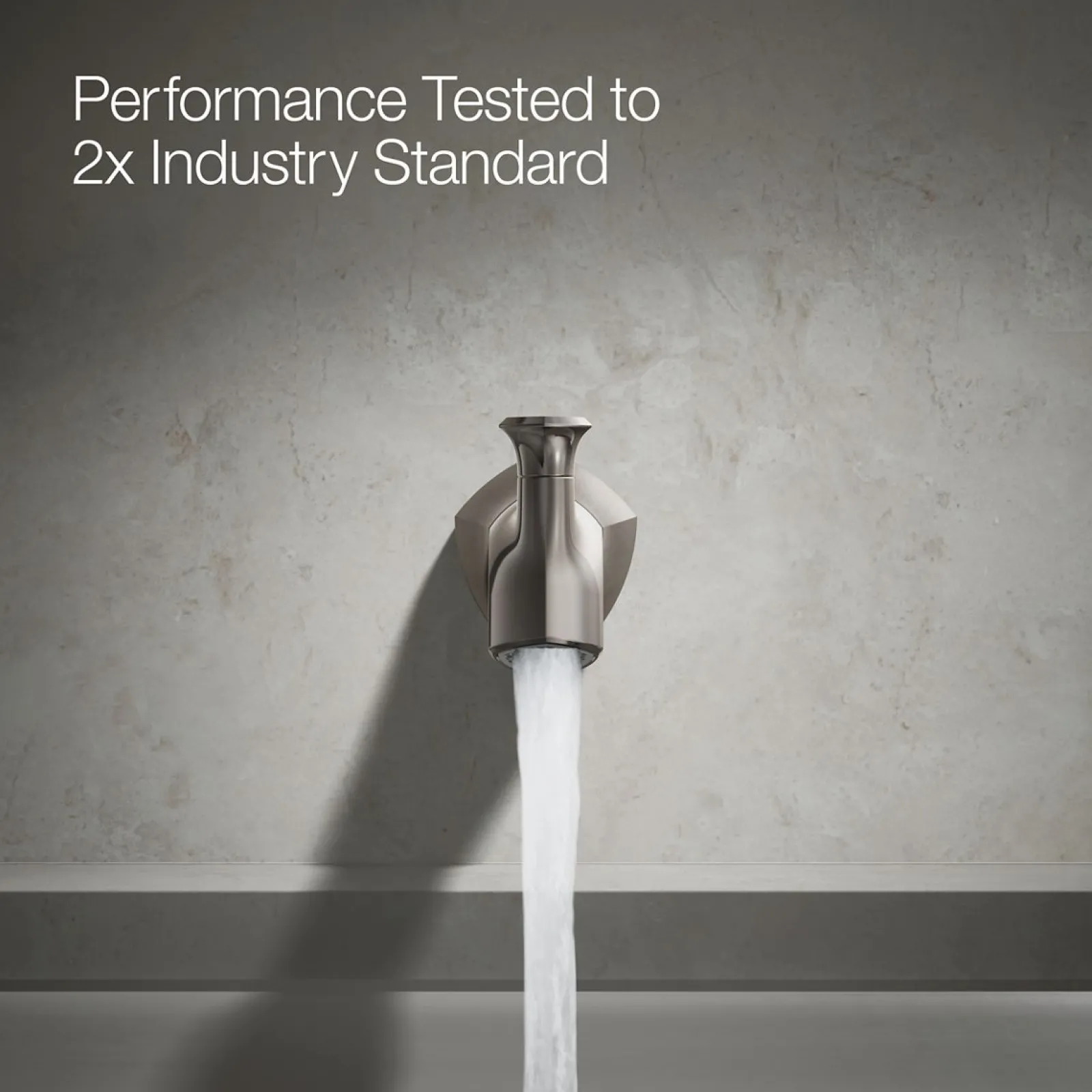 Wall-mount bath spout with Straight design and diverter^Kohler Best