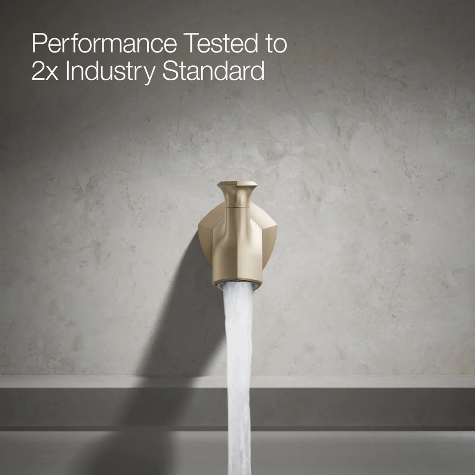 Wall-mount bath spout with Straight design and diverter^Kohler Best