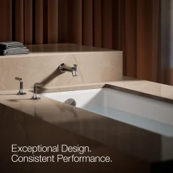 Wall-mount bath spout with Straight design and diverter^Kohler Best