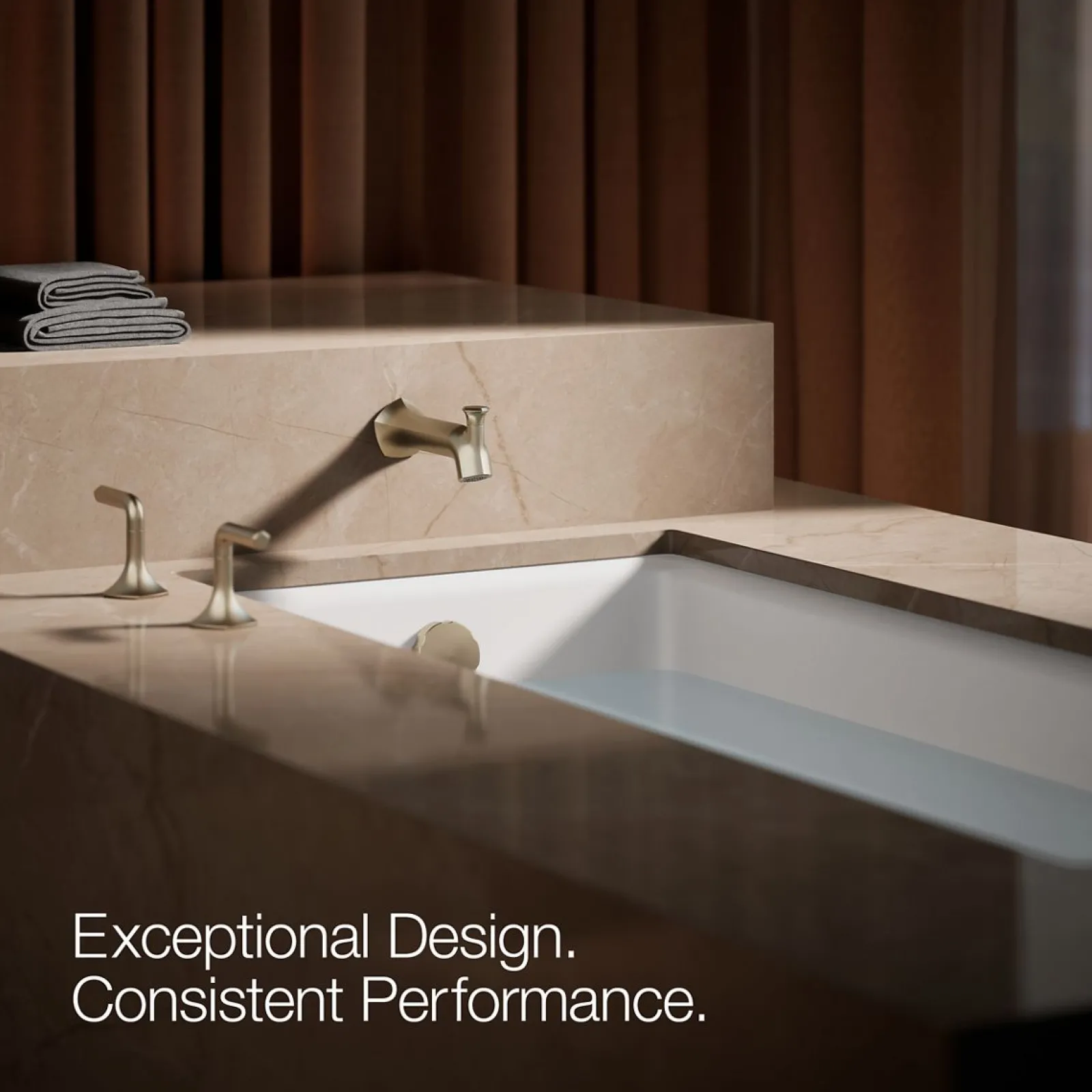Wall-mount bath spout with Straight design and diverter^Kohler Best
