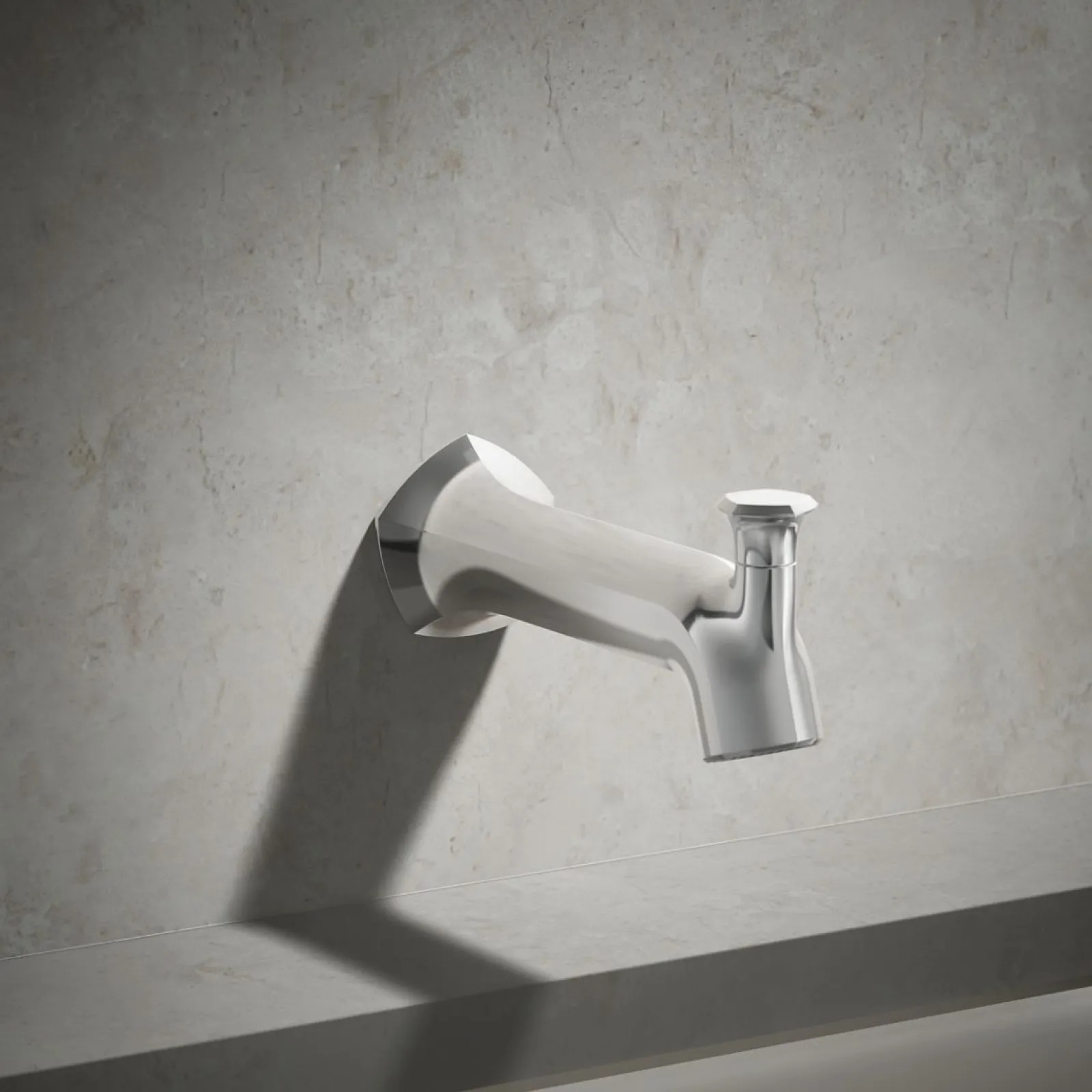 Wall-mount bath spout with Straight design and diverter^Kohler Best