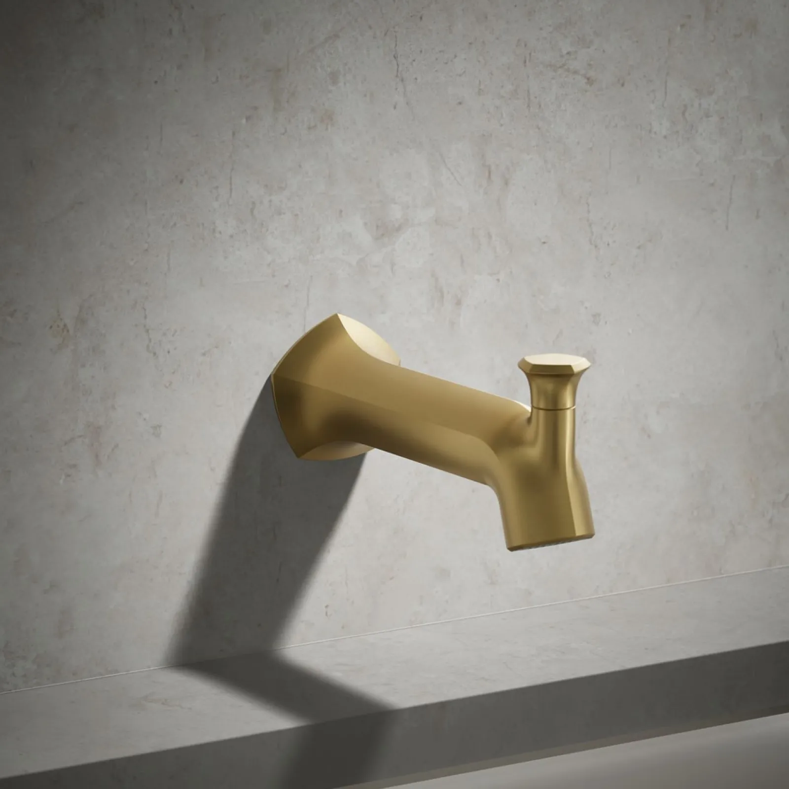 Wall-mount bath spout with Straight design and diverter^Kohler Best