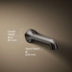 Wall-mount bath spout with Straight design, 8