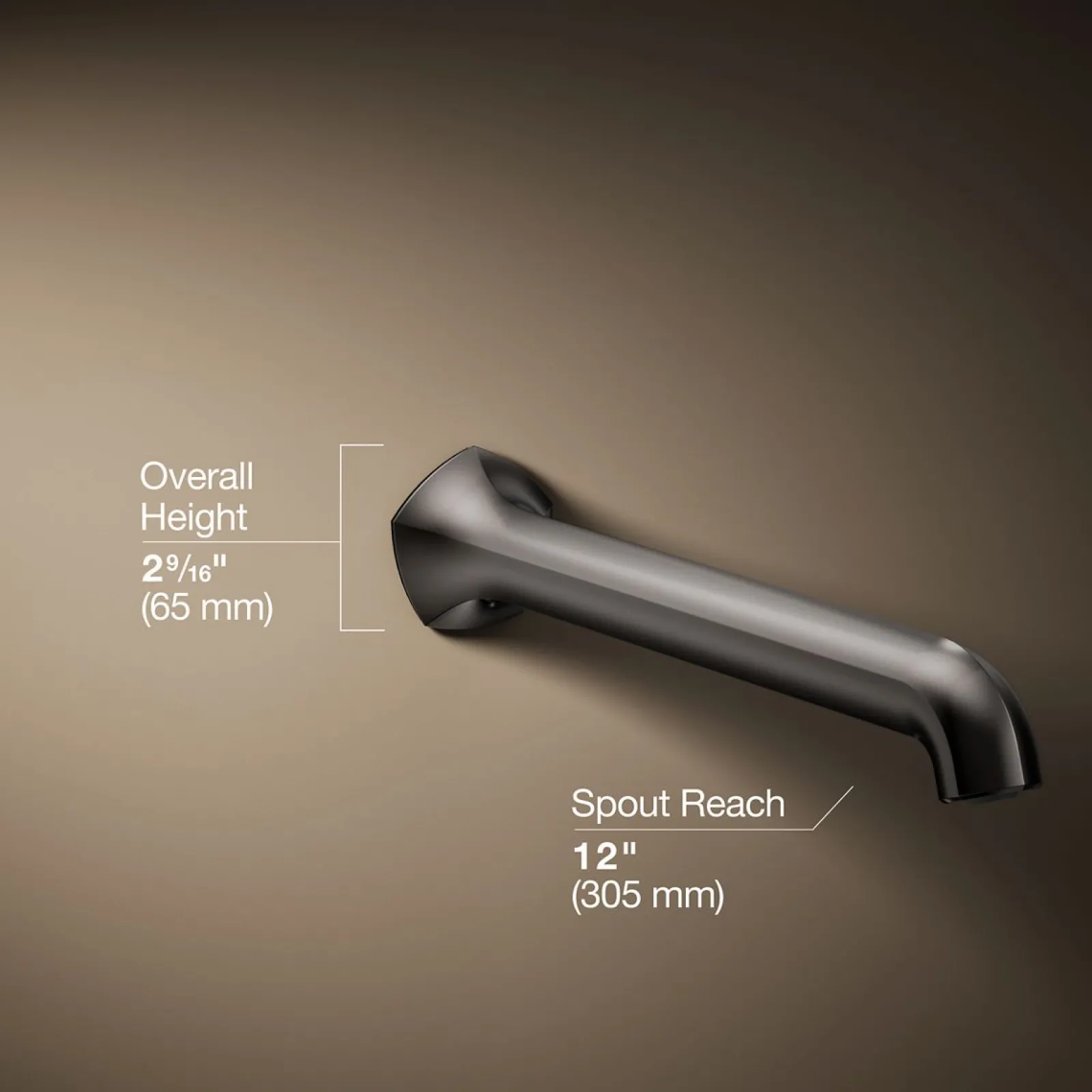 Wall-mount bath spout with Straight design, 12"^Kohler Clearance