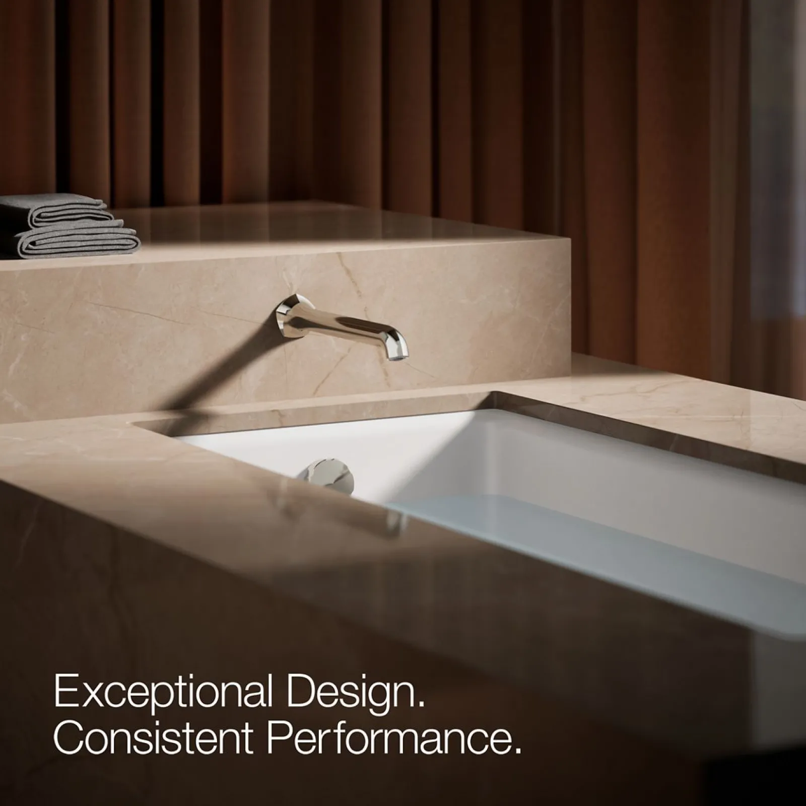 Wall-mount bath spout with Straight design, 12"^Kohler Clearance
