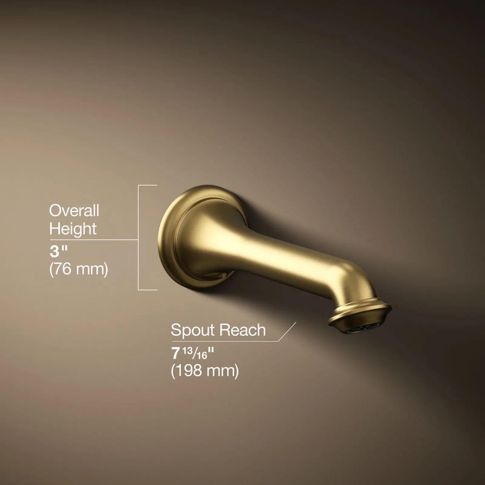Wall-mount bath spout with turned design^Kohler Discount