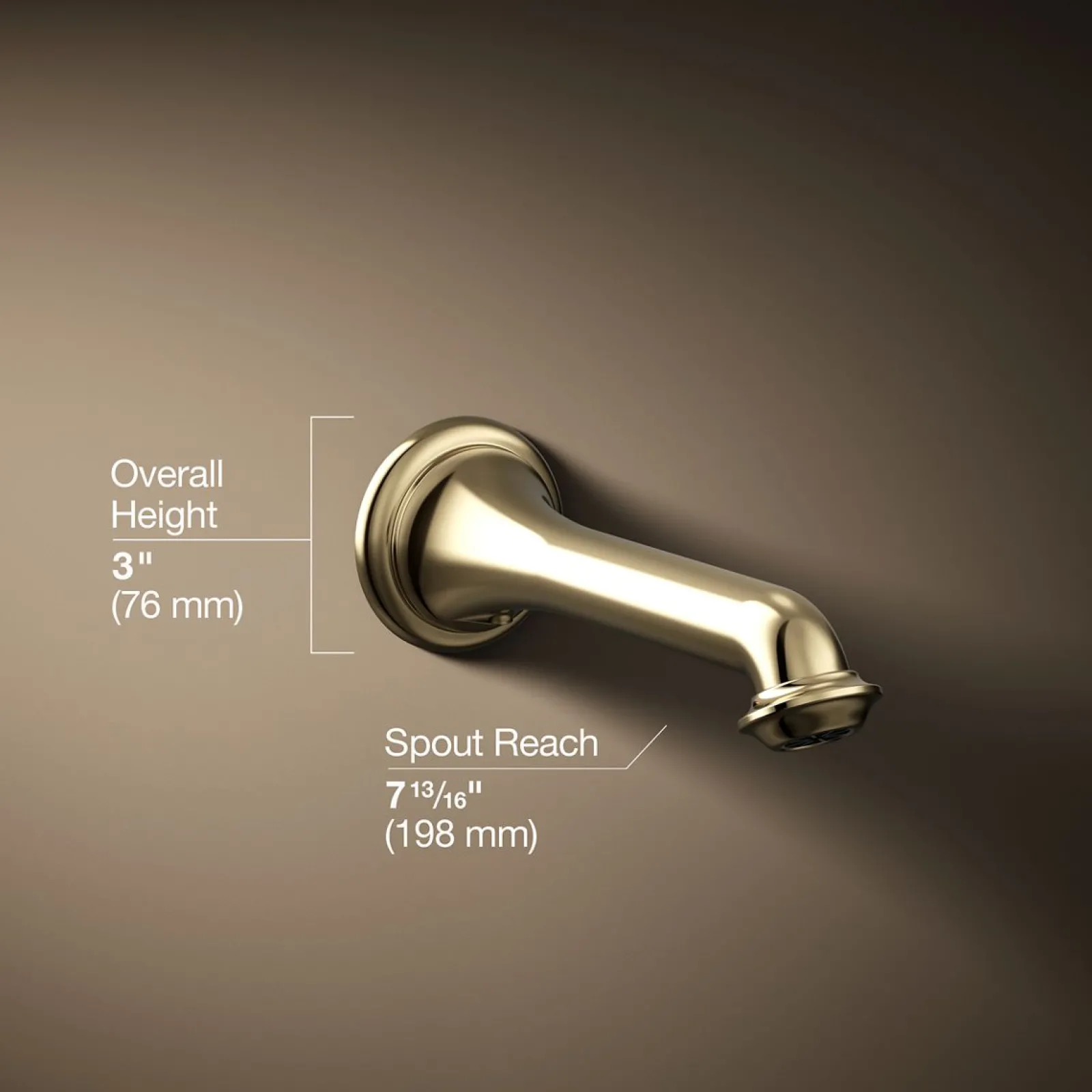 Wall-mount bath spout with turned design^Kohler Discount