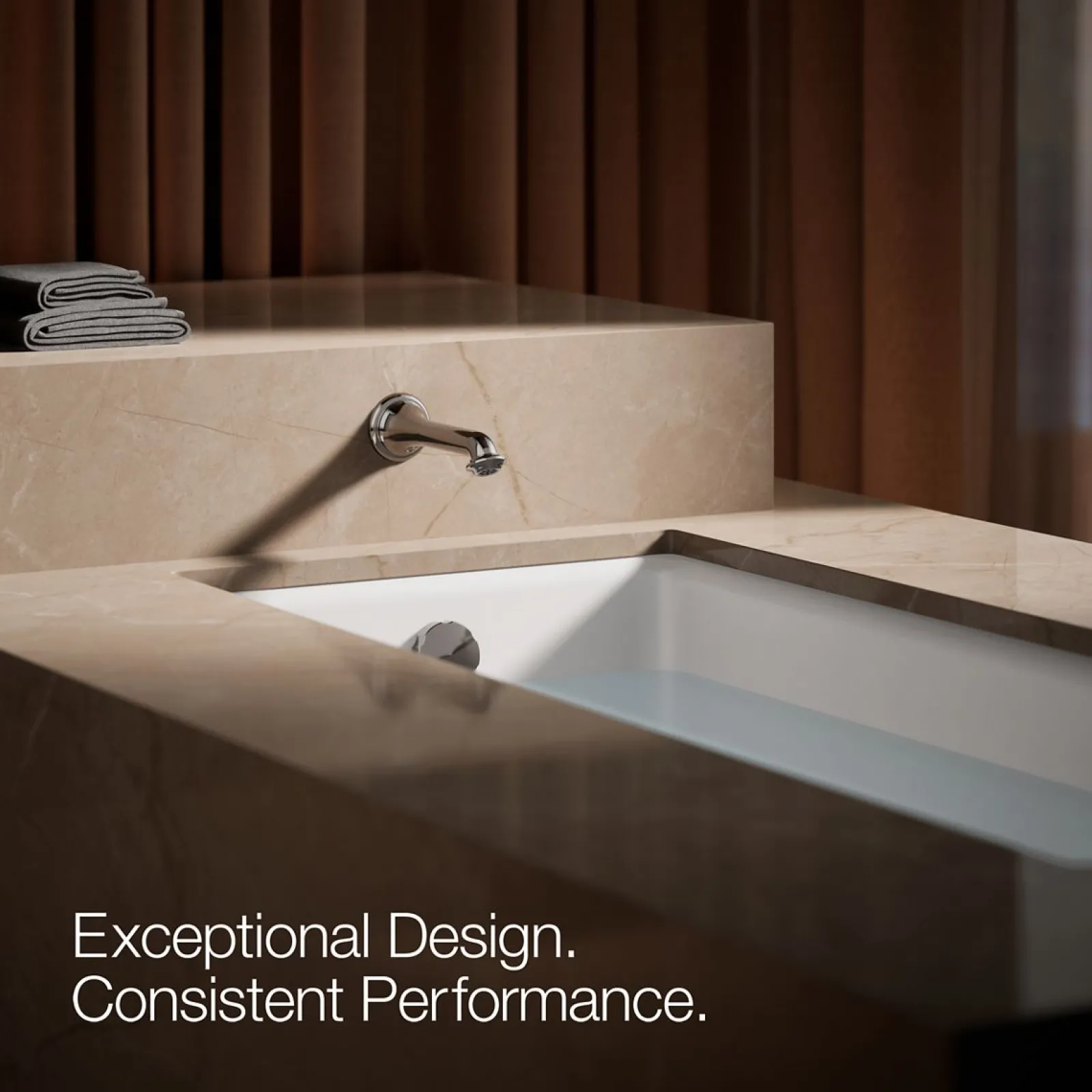 Wall-mount bath spout with turned design^Kohler Discount
