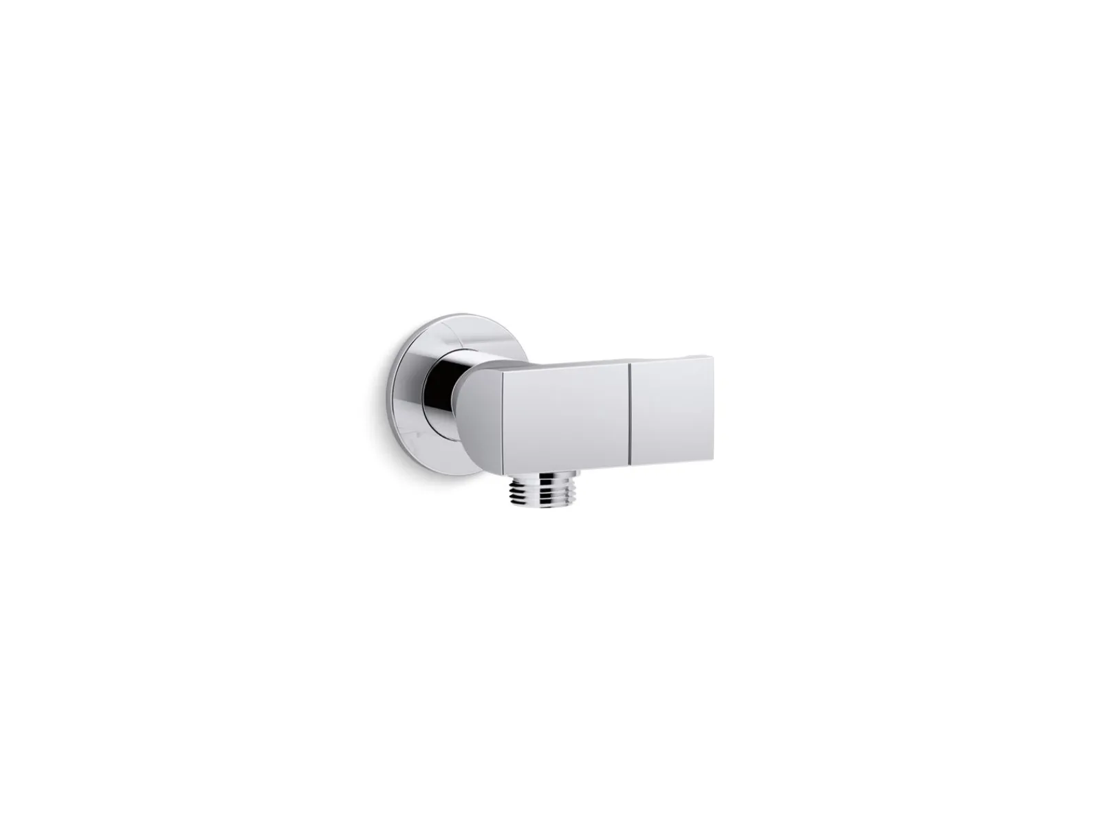 Wall-mount handshower holder with supply elbow and check valve^Kohler
