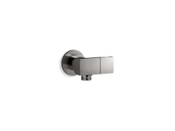 Wall-mount handshower holder with supply elbow and check valve^Kohler