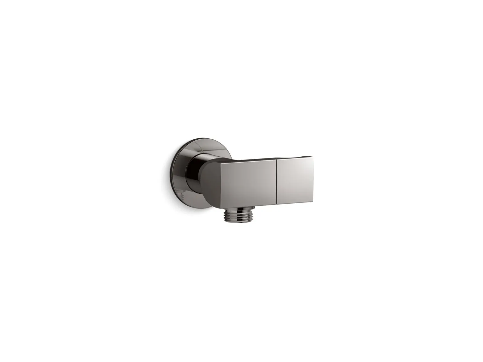 Wall-mount handshower holder with supply elbow and check valve^Kohler