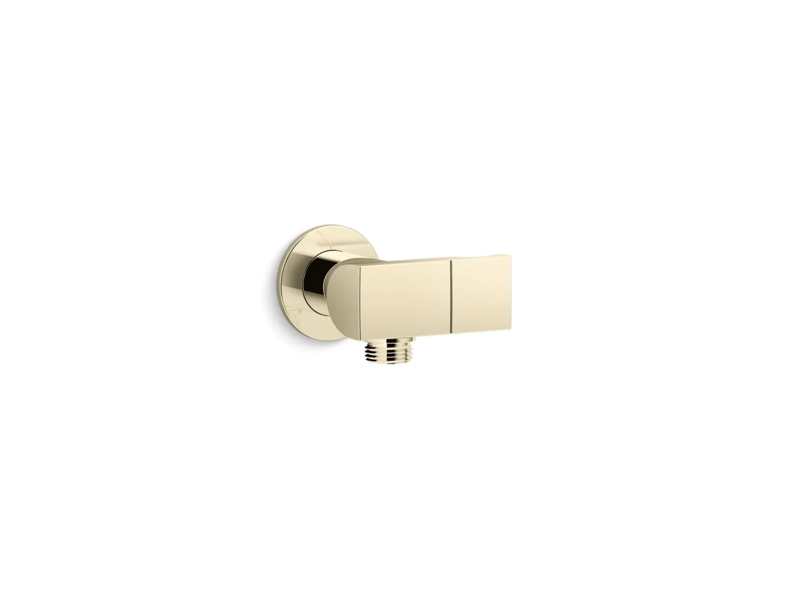 Wall-mount handshower holder with supply elbow and check valve^Kohler