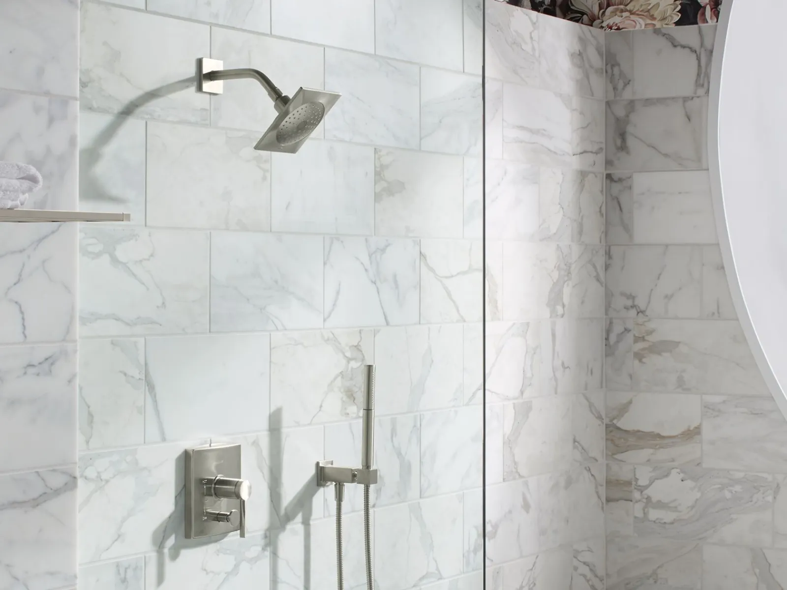Wall-mount handshower holder with supply elbow^Kohler Hot