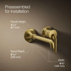 Wall-mount single-handle bathroom sink faucet, 1.2 gpm^Kohler Best