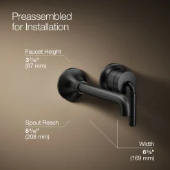 Wall-mount single-handle bathroom sink faucet, 1.2 gpm^Kohler Best