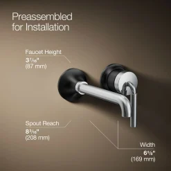 Wall-mount single-handle bathroom sink faucet, 1.2 gpm^Kohler Best