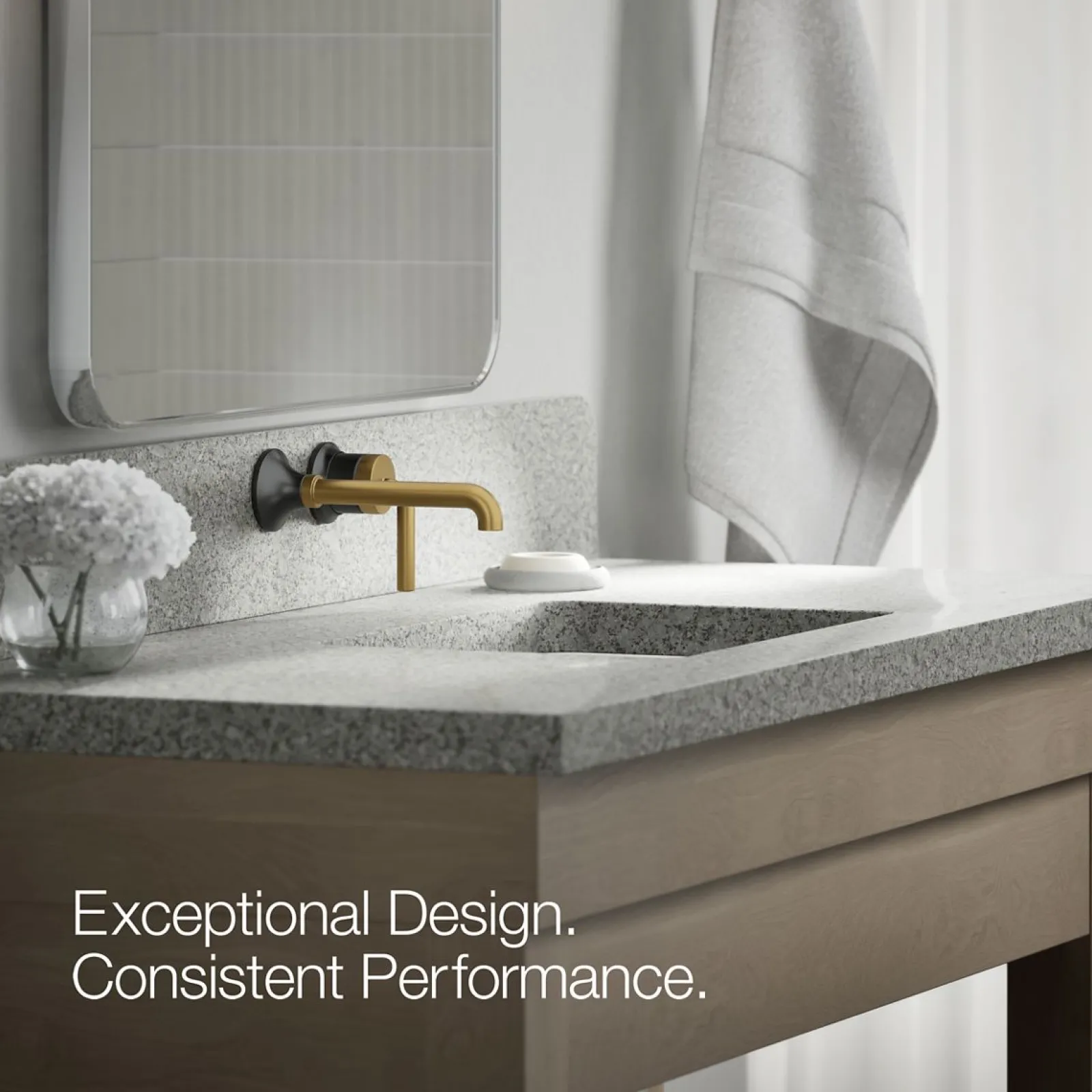 Wall-mount single-handle bathroom sink faucet, 1.2 gpm^Kohler Best