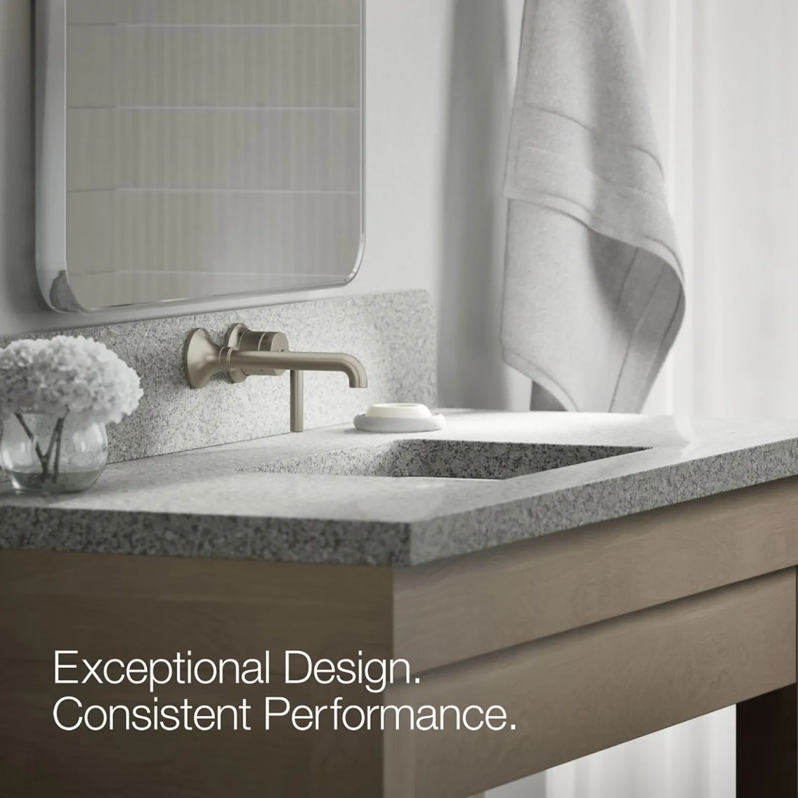 Wall-mount single-handle bathroom sink faucet, 1.2 gpm^Kohler Best