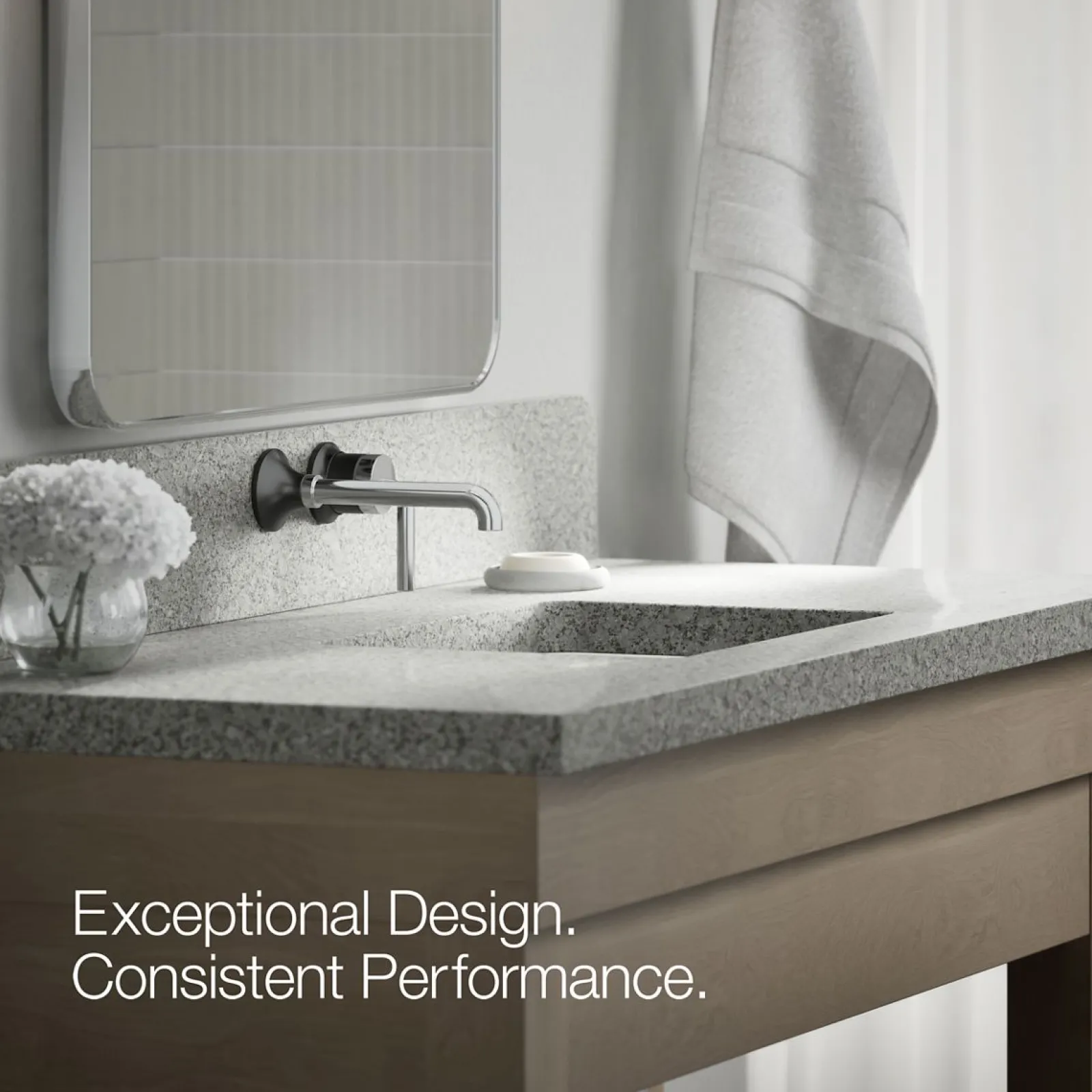 Wall-mount single-handle bathroom sink faucet, 1.2 gpm^Kohler Best