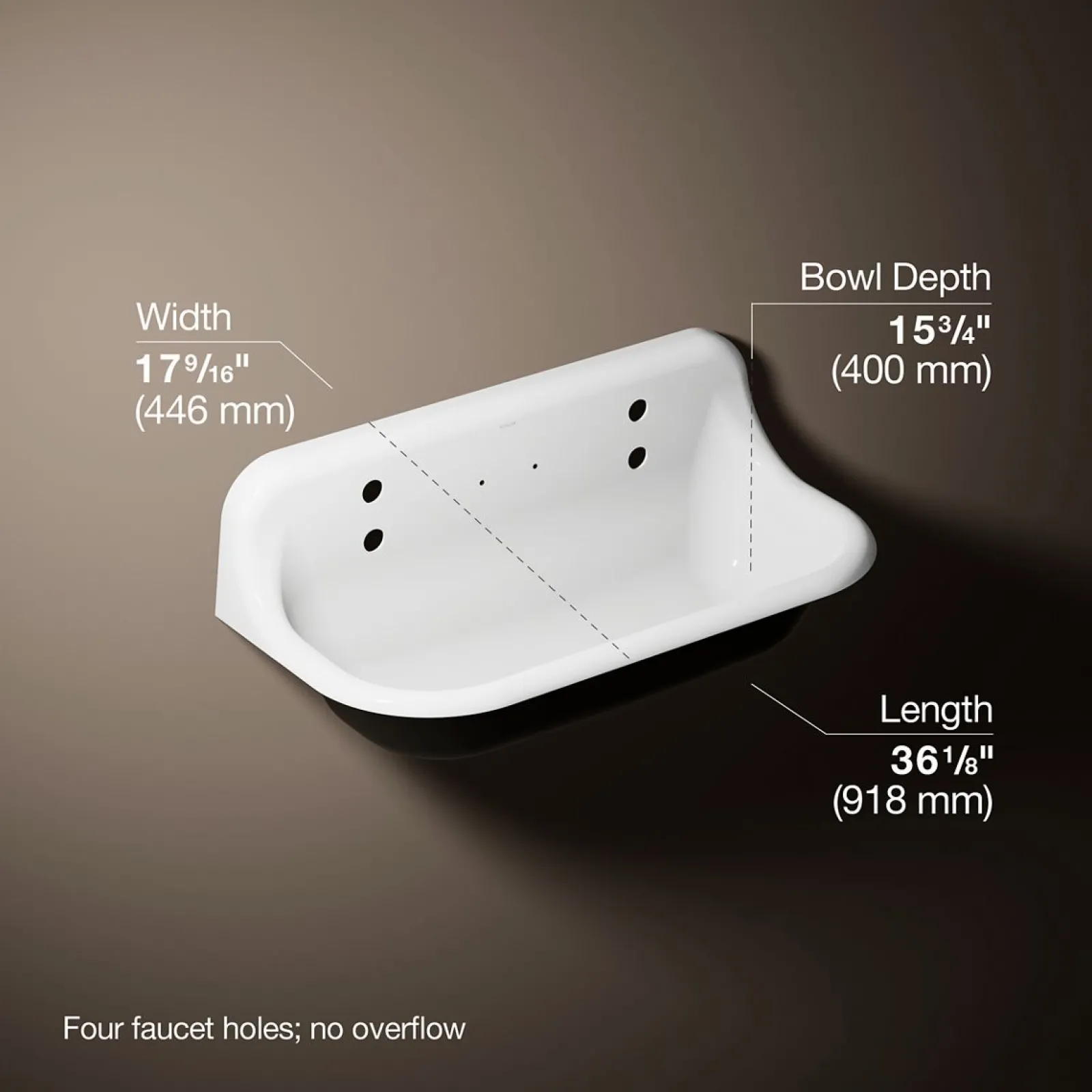 36" wall-mount utility sink^Kohler New