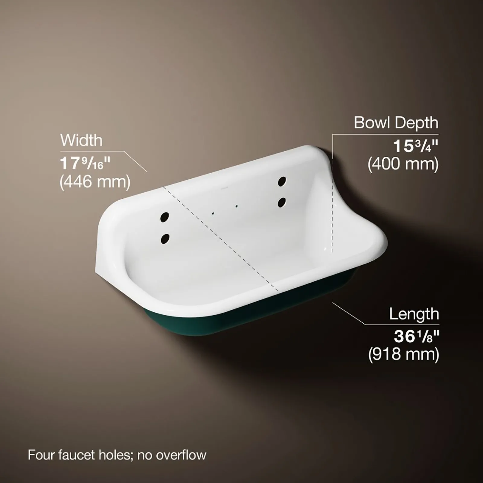 36" wall-mount utility sink^Kohler Hot