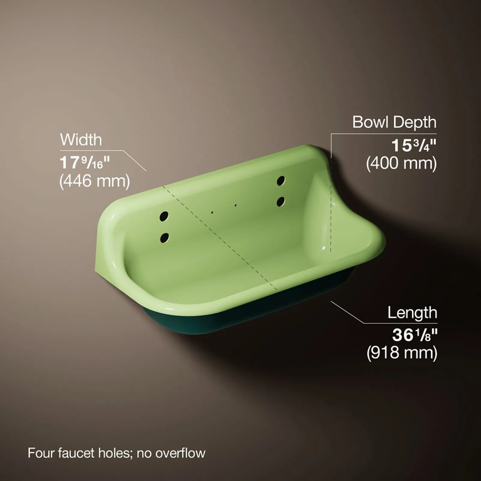 36" wall-mount utility sink^Kohler Hot