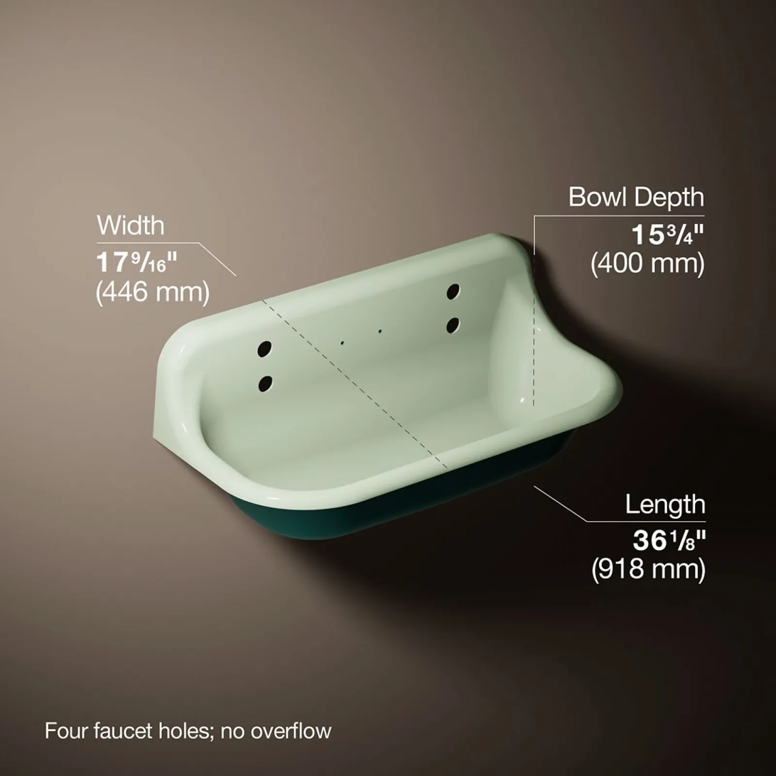 36" wall-mount utility sink^Kohler Hot