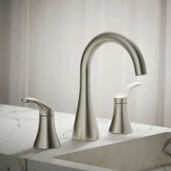 Widespread bathroom sink faucet, 0.5 gpm^Kohler