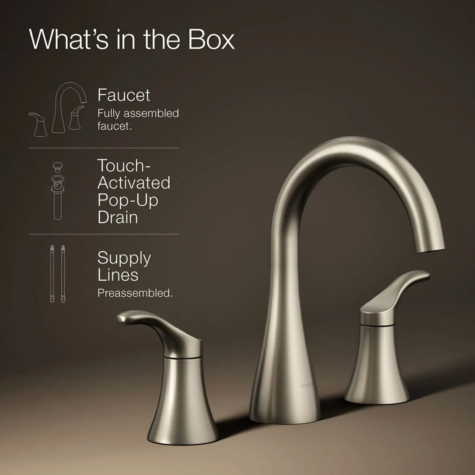 Widespread bathroom sink faucet, 1.2 gpm^Kohler Best