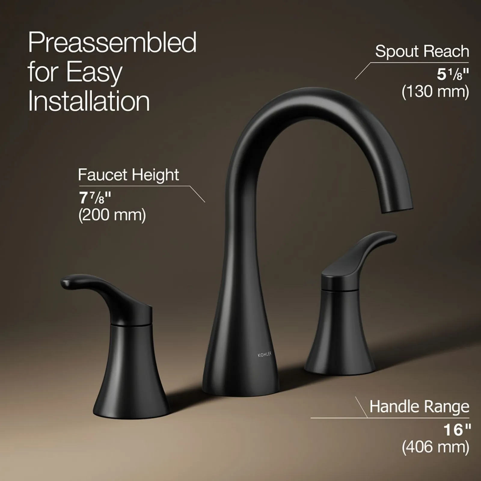 Widespread bathroom sink faucet, 1.2 gpm^Kohler Best