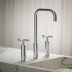 Widespread bathroom sink faucet with Cross handles, 1.2 gpm^Kohler Hot