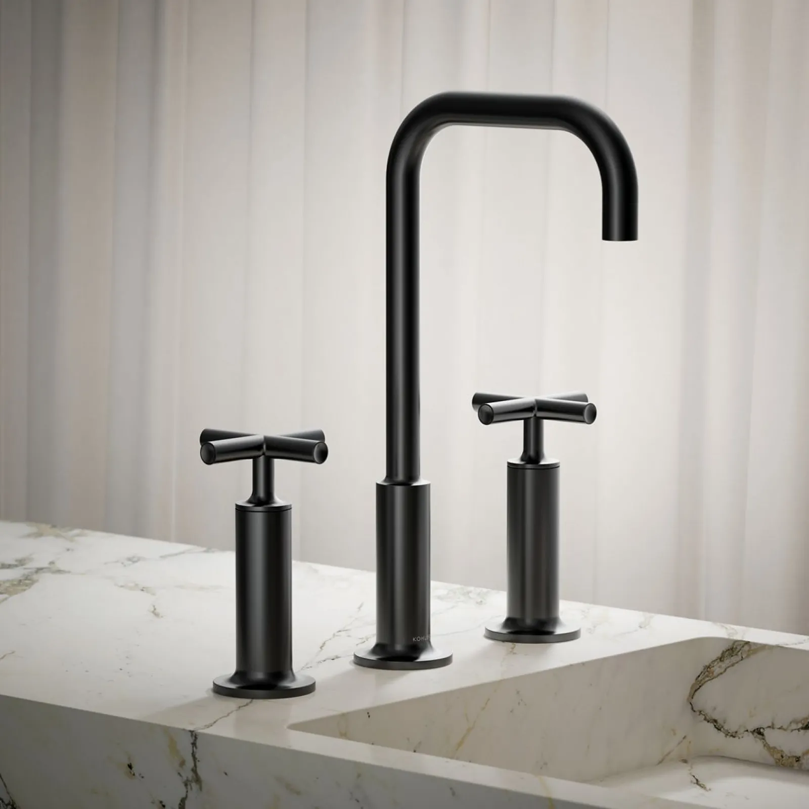 Widespread bathroom sink faucet with Cross handles, 1.2 gpm^Kohler Hot