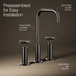 Widespread bathroom sink faucet with Cross handles, 1.2 gpm^Kohler Hot