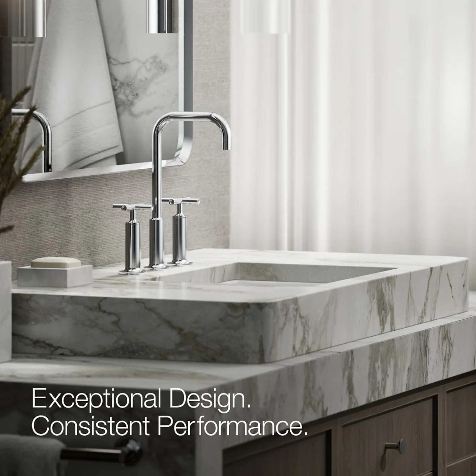 Widespread bathroom sink faucet with Cross handles, 1.2 gpm^Kohler Hot
