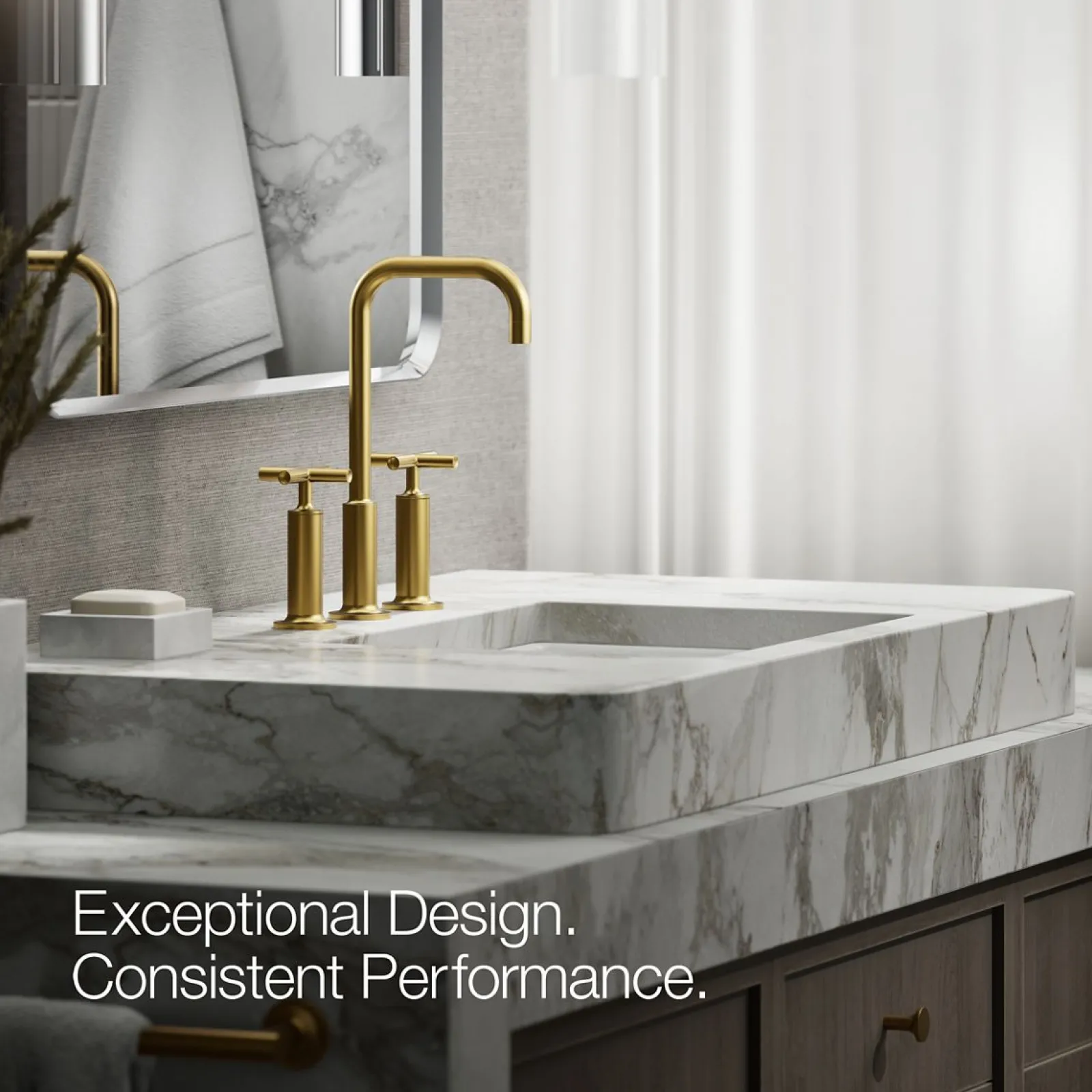 Widespread bathroom sink faucet with Cross handles, 1.2 gpm^Kohler Hot