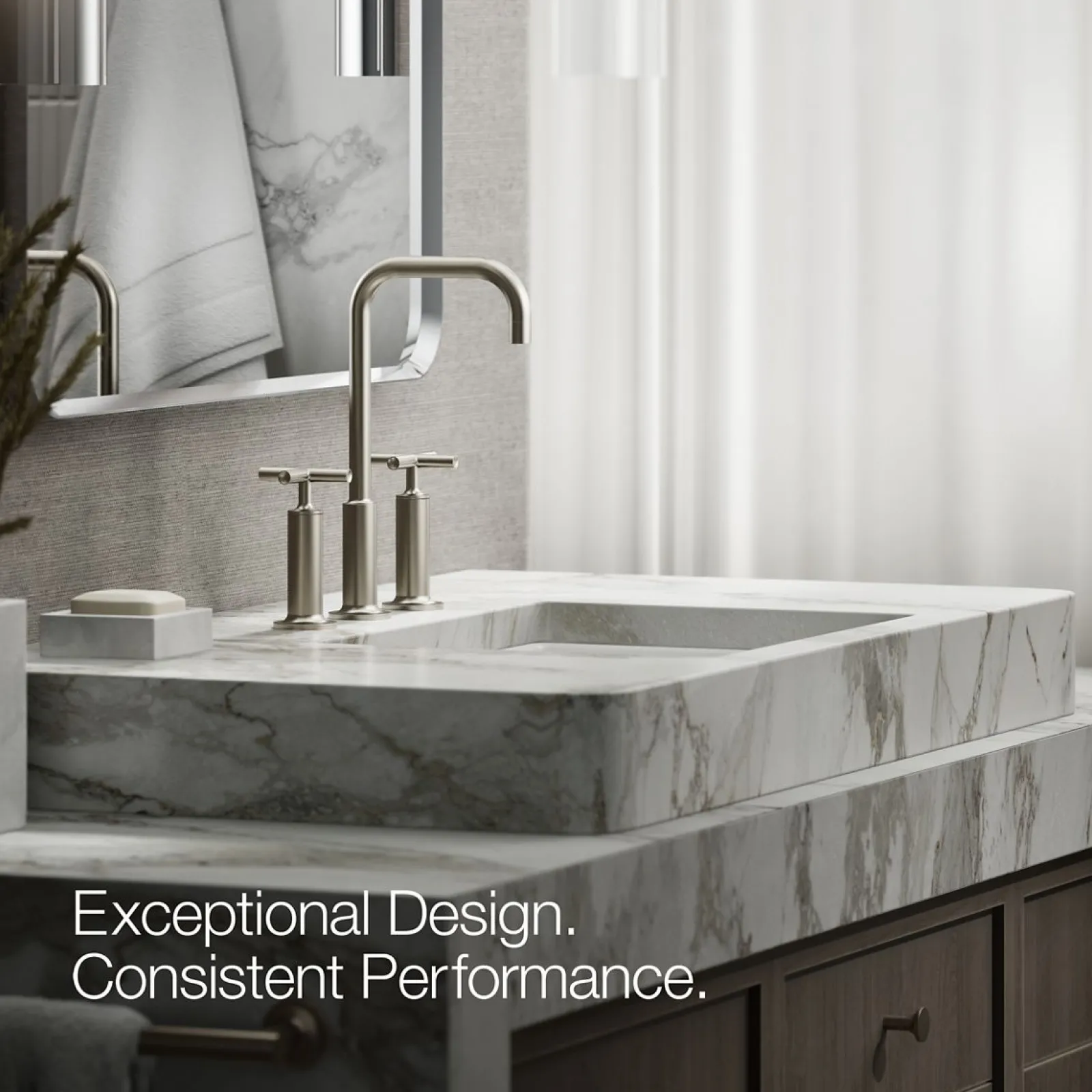 Widespread bathroom sink faucet with Cross handles, 1.2 gpm^Kohler Hot