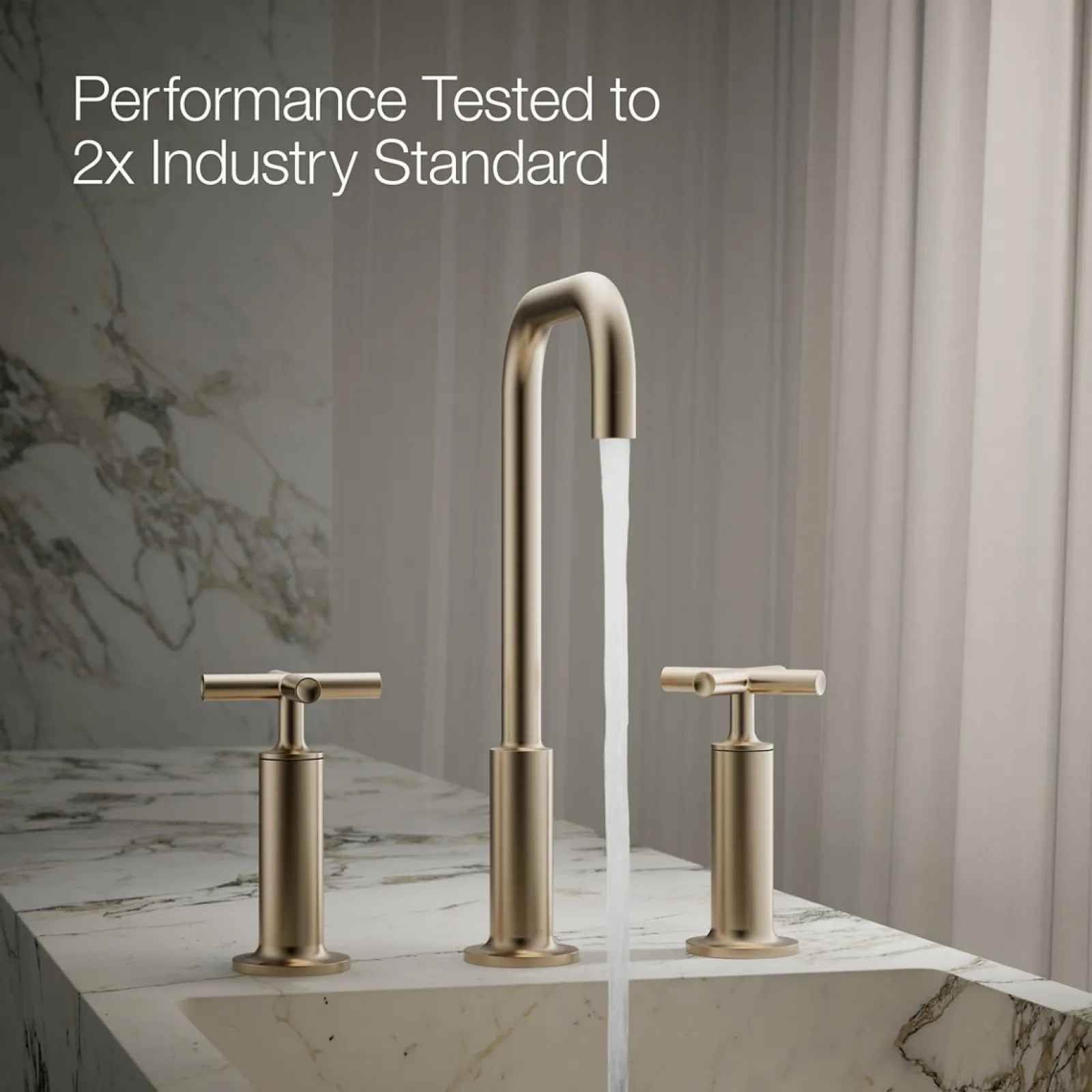Widespread bathroom sink faucet with Cross handles, 1.2 gpm^Kohler Hot