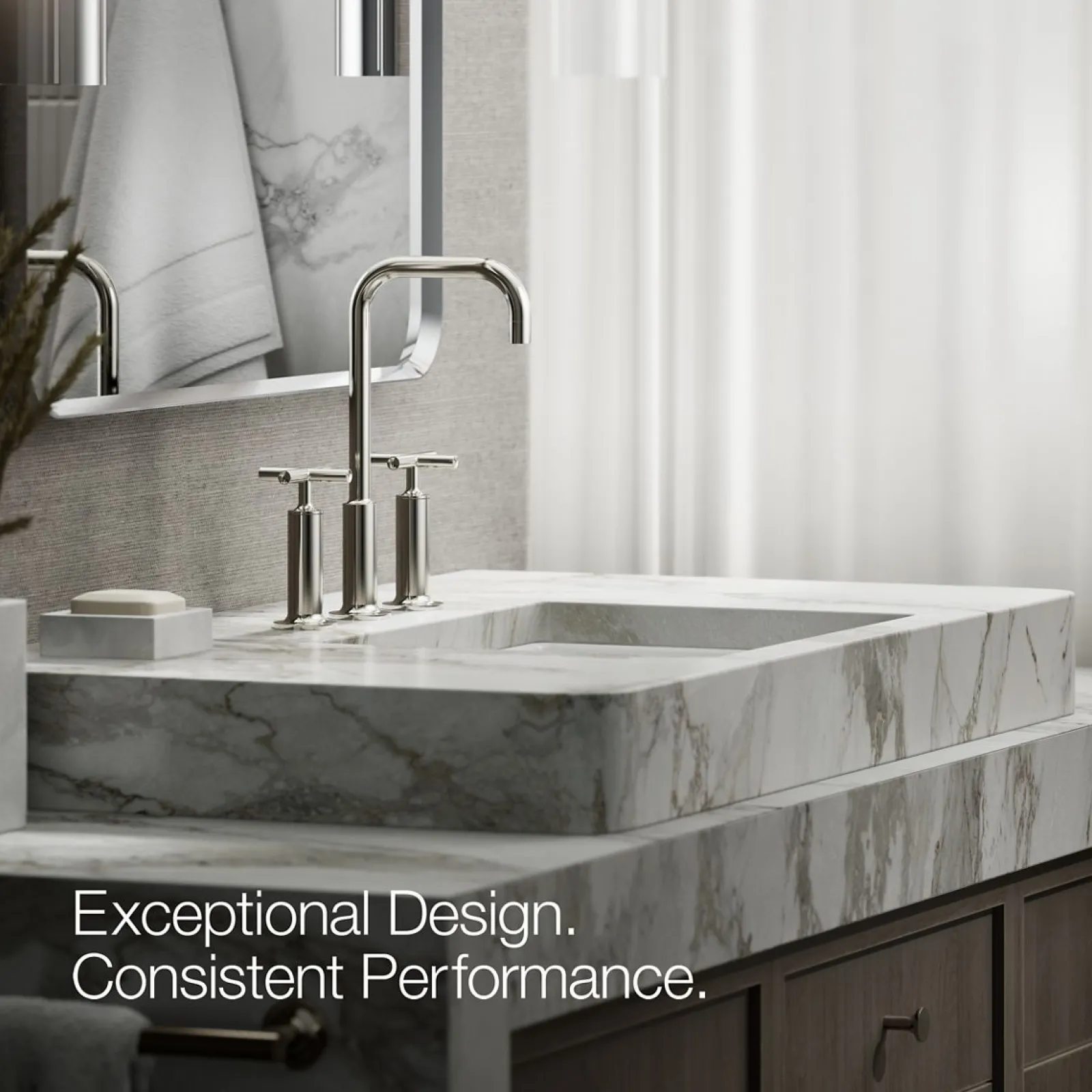 Widespread bathroom sink faucet with Cross handles, 1.2 gpm^Kohler Hot