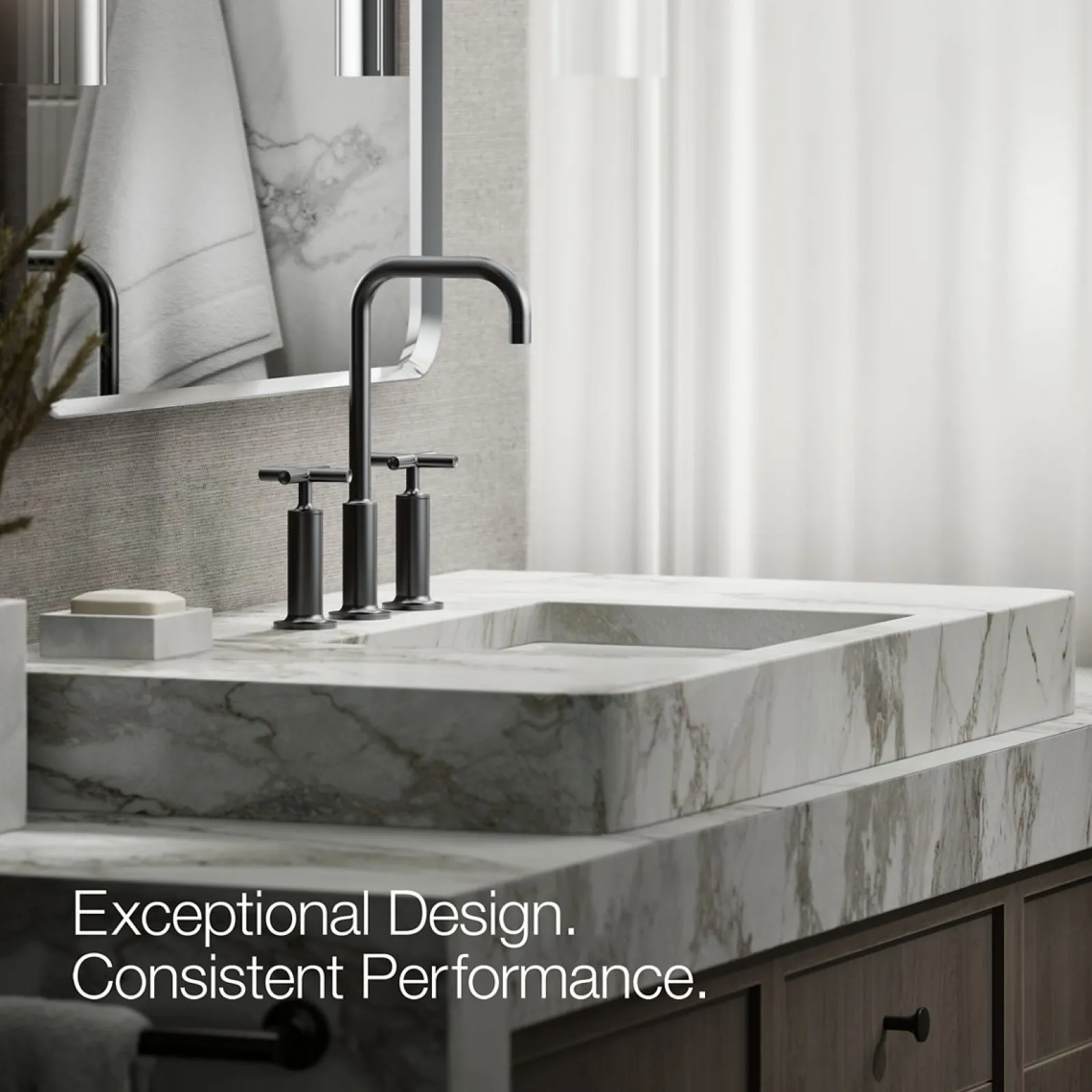 Widespread bathroom sink faucet with Cross handles, 1.2 gpm^Kohler Hot