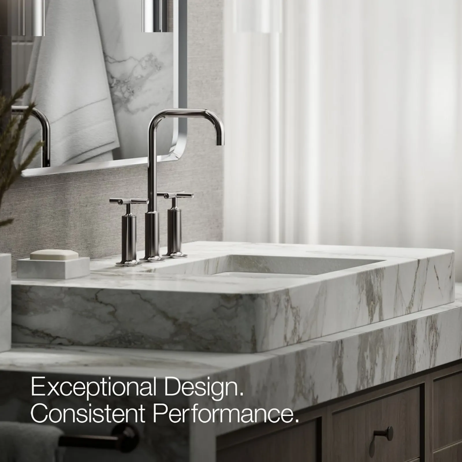 Widespread bathroom sink faucet with Cross handles, 1.2 gpm^Kohler Hot